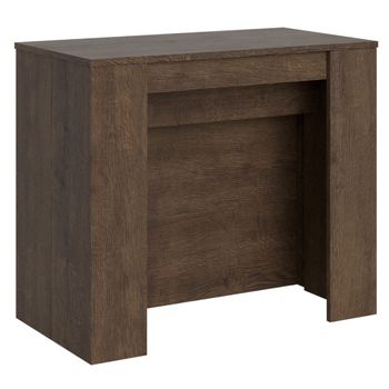 Consola extensible 90x48/296 cm efecto madera nogal