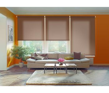 Estor enrollable traslúcido ecofuture marrón 120 x 190cm