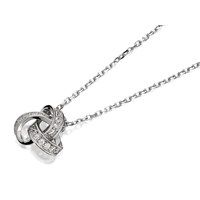 silver cubic zirconia knot necklace - f3505