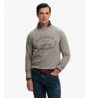 superdry para hombre m2014474a sudadera merchant vintage print gris 3xl casual algodon