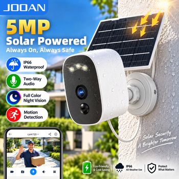 Cámara de vigilancia solar de 5MP, cámara IP inalámbrica para exteriores, con detección de personas, audio bidireccional, visión nocturna y protección IP66 para el hogar.