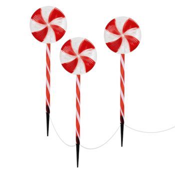 Lollipop Christmas Camino De Navidad Luces De Hadas Luz Del Jardín