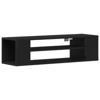gabinete de tv negro 100 x 30 x 265 cm madera contrachapada