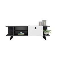mueble tv idil negro marmol blanco
