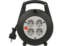 alargador - brennenstuhl vario line negro limitador de tension con base multiple gris