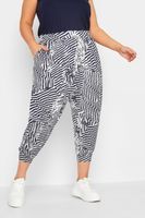 yours pantalones capri estampados en azul mujer curvy y tallas grandes yours