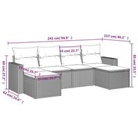 conjunto de sofa exterior incluye cojines combinacion de 6 piezas
