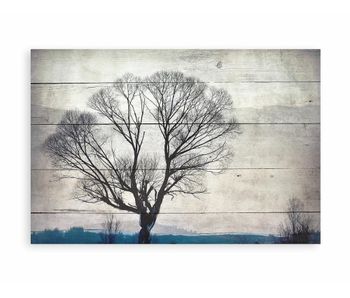Panel decorativo madera 60x40 árbol