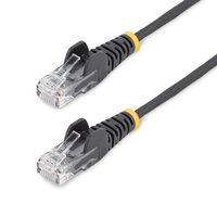 cable ethernet cat6 delgado de 7m negro - snagless - lszh
