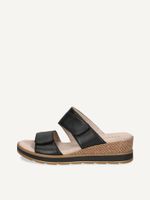 caprice mule black made of leather without heel size 38