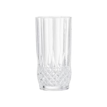 Vaso de vidrio transparente