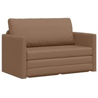 sofa cama capuchino 124 x 71 x 78 cm cuero artificial vidaxl