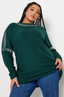 yours jersey verde tachas mujer curvy y tallas grandes yours