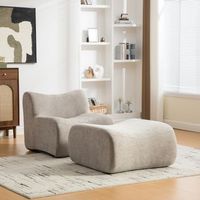canape modular en chenilla gris acolchado antideslizante comodo moderno para salon