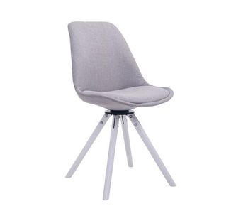 Silla para visitas troyes rund en tela gris 56x48x84 cm