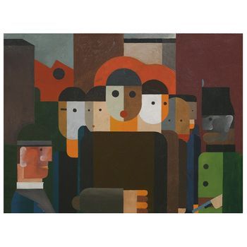 Legendarte - Cuadro Lienzo, Impresión Digital - Demostración - Franz Wilhelm Seiwert - Decoración Pared Cm. 60x80
