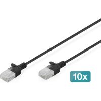 cable de red digitus cat6 uutp slim 030m negro 10 unidades
