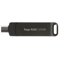 memoria usb patriot rage r550 512 gb usb-a y usb-c 32 gen 1 negra