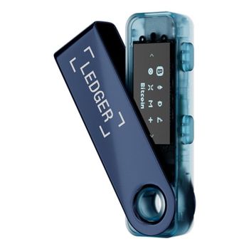 Monedero offline Ledger Nano S Plus Bitcoin Ethereum NFT USB Negro Azul