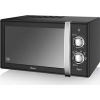 swan sm22130bn solo microwave - blue black