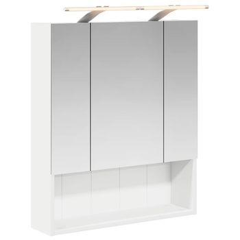Armario Con Espejo De Baño 60 X 14.5 X 70 Cm Vidaxl