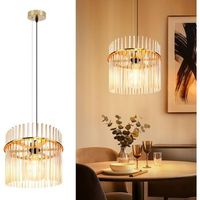 lampara colgante nettlife de 1 llama para mesa de comedor lampara colgante de cristal e27 lampara colgante retro doradasin bombilla