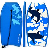costway tabla de natacion bodyboard 83 x 47 x 55 cm tabla de paddle con correa de seguridad azul