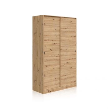 Armario de puertas correderas 120x200 cm melamina alpine oak