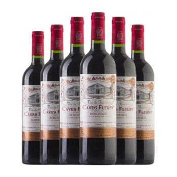 Les Caves Fleury Vino Tinto Bordeaux Crianza 75 Cl 13% Vol. (pack De 6 Unidades)