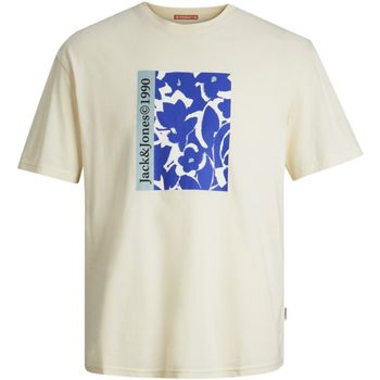 Jack & Jones Camiseta 12257641 JORMARBELLA AOP BRANDING TEE SS CR JNR BUTTERCREAM para niño