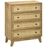 comoda con cajones 80x35x95 cm madera natural