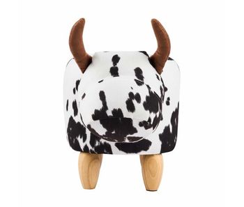 Reposapiés para- antideslizante y resistente con patas de madera maciza para decoración del hogar - negro y blanco