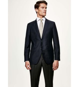Hackett London para hombre. HM441678 Americana Lana marino (38/32), Casual, Fiesta, Clásico, Manga larga