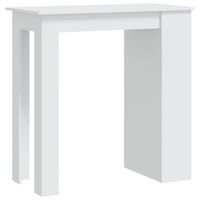 mesa bar  mesa de bistro estante almacenaje contrachapada blanco 102x50x1035cm