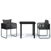 juego de comedor para jardin 3 uds negro cfw481613