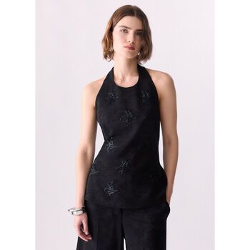 Liu Jo Blusa Top jacquard con bordados joya para mujer