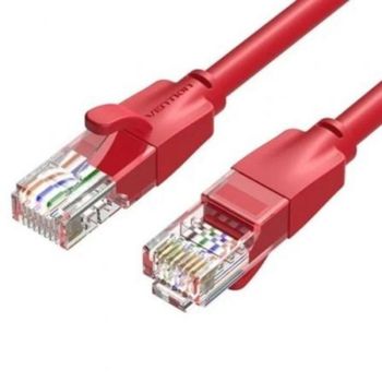 Cable de Red RJ45 Vention Cat.6 2m 1000Mbps Rojo PVC UTP Chapado Oro