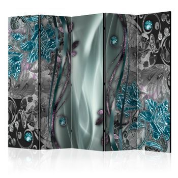 Biombo - Floral Curtain (turquoise) Ii (225x172 Cm)