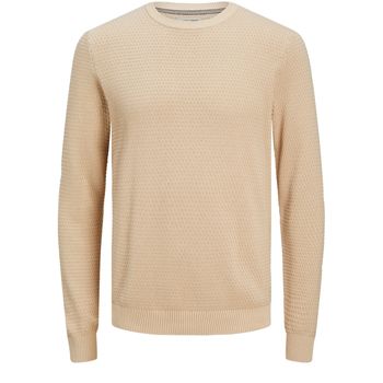 Jack & Jones Jersey 12212816 JJEATLAS KNIT CREW NECK NOOS OATMEAL para hombre