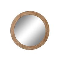 espejo abeto mdf 66x5x66 natural marron