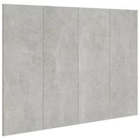 cabecero de cama  panel de cabecera madera contrachapada gris 120x15x80 cm