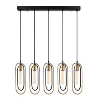 lampara de techo cerco-2061 oro negro metal 86x8x132 cm