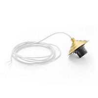 portalamparas alice de laton con cable transparente para lamparas colgantes 1xe27 max 1x60w ip20 - longitud max 3 metros