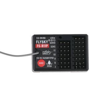 Receptor Flysky FS-R11P 2.4GHz 11CH ANT Protocol PWM PPM i-BUS S.BUS compatible con el transmisor FS-G11P para coches, b