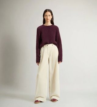 Woolrich para mujer. CFWWTR2013FRUT5026 Pantalón de pana con pernera ancha beige (27), Casual, Algodón
