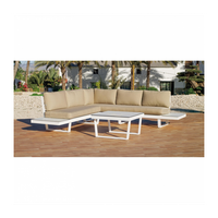 conjunto terraza jardin aluminio loira-7 rinconera 5 plazas
