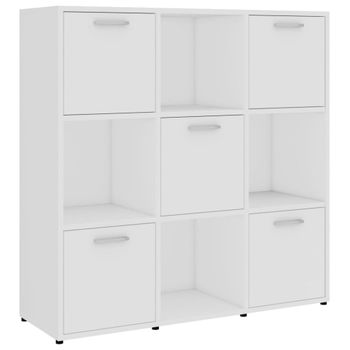 Estantería estantería  librería madera blanco 90x30x90 cm