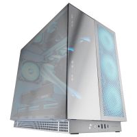mars gaming mc-nova3 caja gaming custom xxl e-atx tripe cristal cromado aluminio usb-c blanco