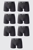 pack de 7 calzoncillos clasicos con letras man negro
