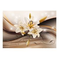 papel pintado 3d - golden lily 400x280 cm